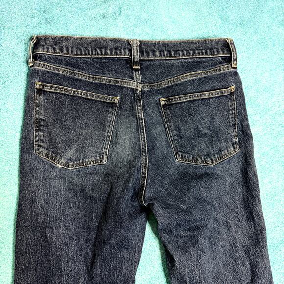 GAP Women’s Y2K Straight Leg Jeans Sz 31/12 Long High Rise 90s Style Dark Indigo - Picture 16 of 16